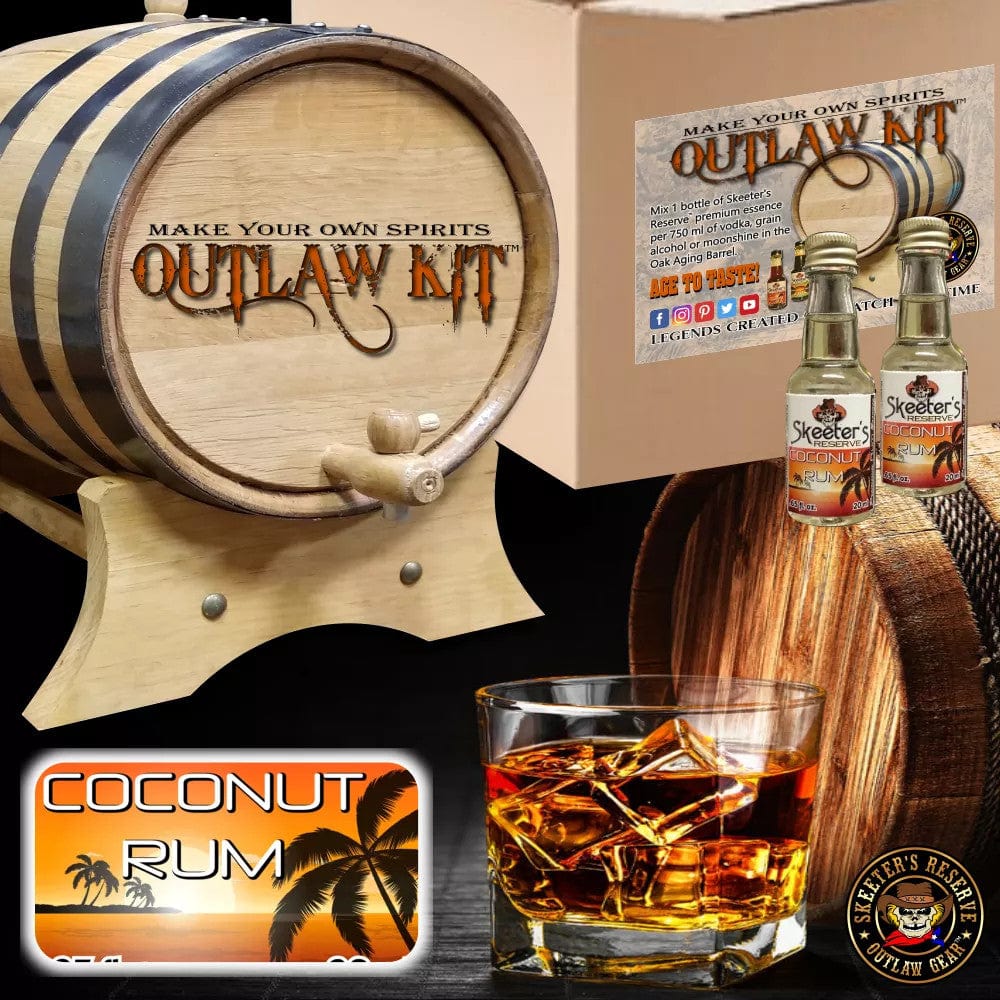 American Oak Barrel Outlaw Kits American Oak Barrel The Outlaw Kit™ - 20 Liter Barrel Aged Rum Making Kit - Create Your Own Coconut Rum