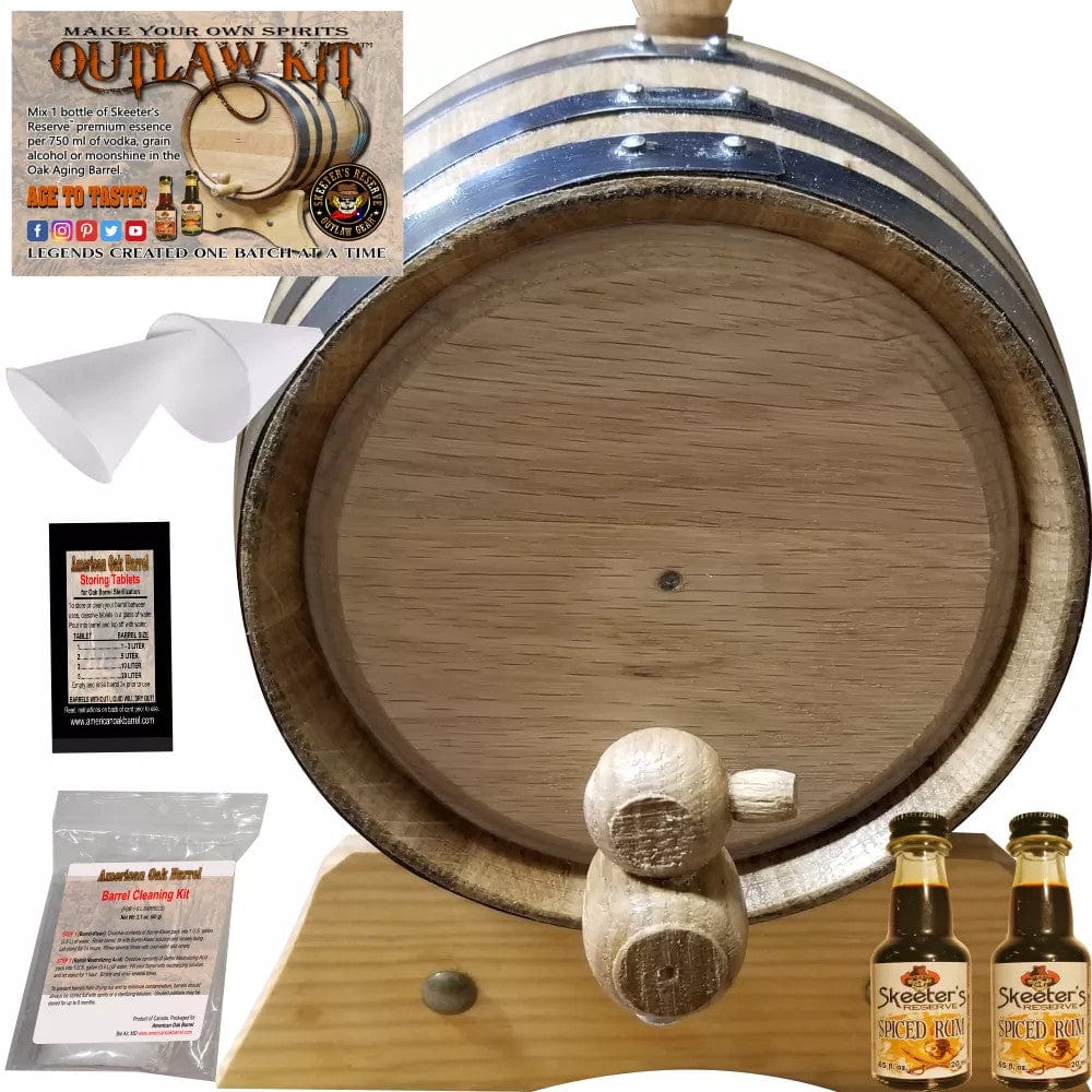 American Oak Barrel Outlaw Kits The Outlaw Kit™ - 5 Liter Barrel Aged Rum Making Kit - Create Your Own Spiced Rum