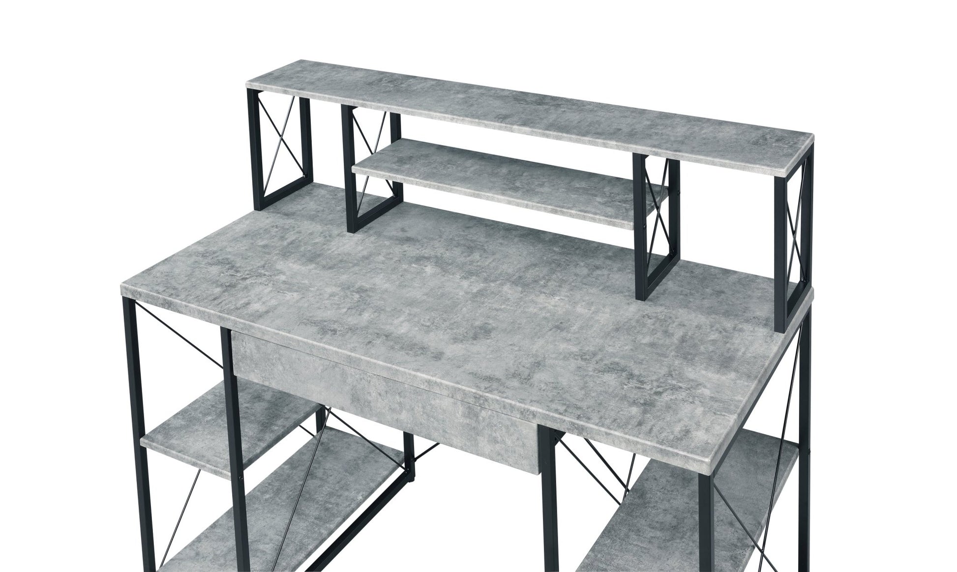 Amiel All Purpose Gray Finish Writing Desk - 1st Choice Furniture Direct