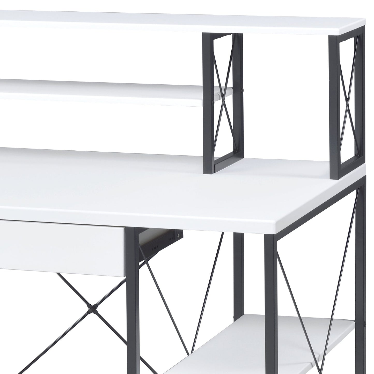 Amiel All Purpose White Finish Writing Desk - 1st Choice Furniture Direct