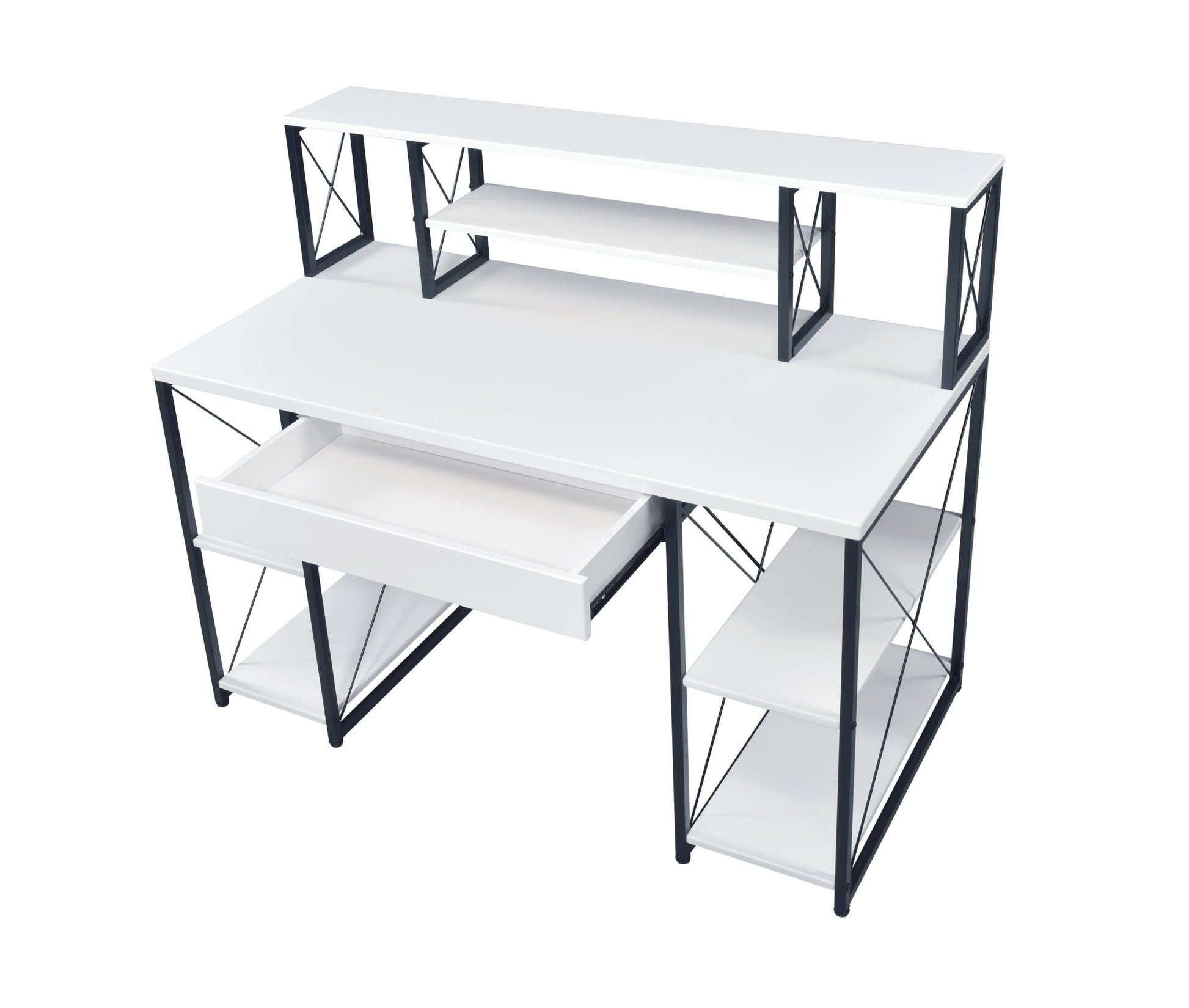 Amiel All Purpose White Finish Writing Desk - 1st Choice Furniture Direct