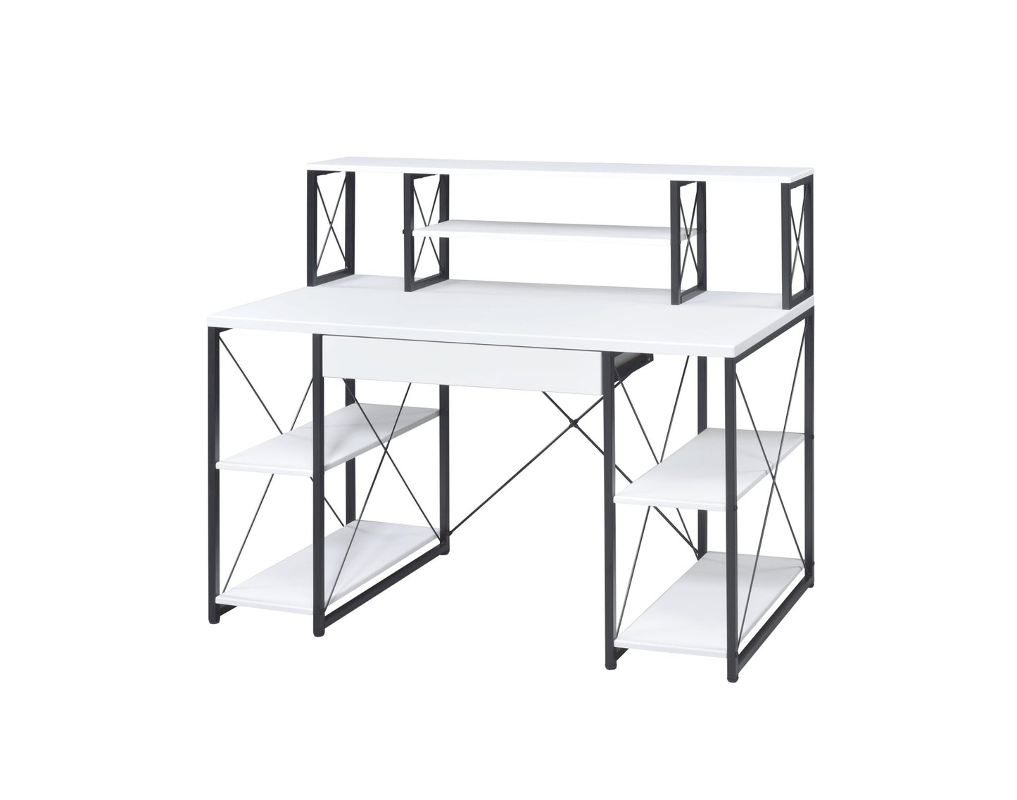 Amiel All Purpose White Finish Writing Desk - 1st Choice Furniture Direct