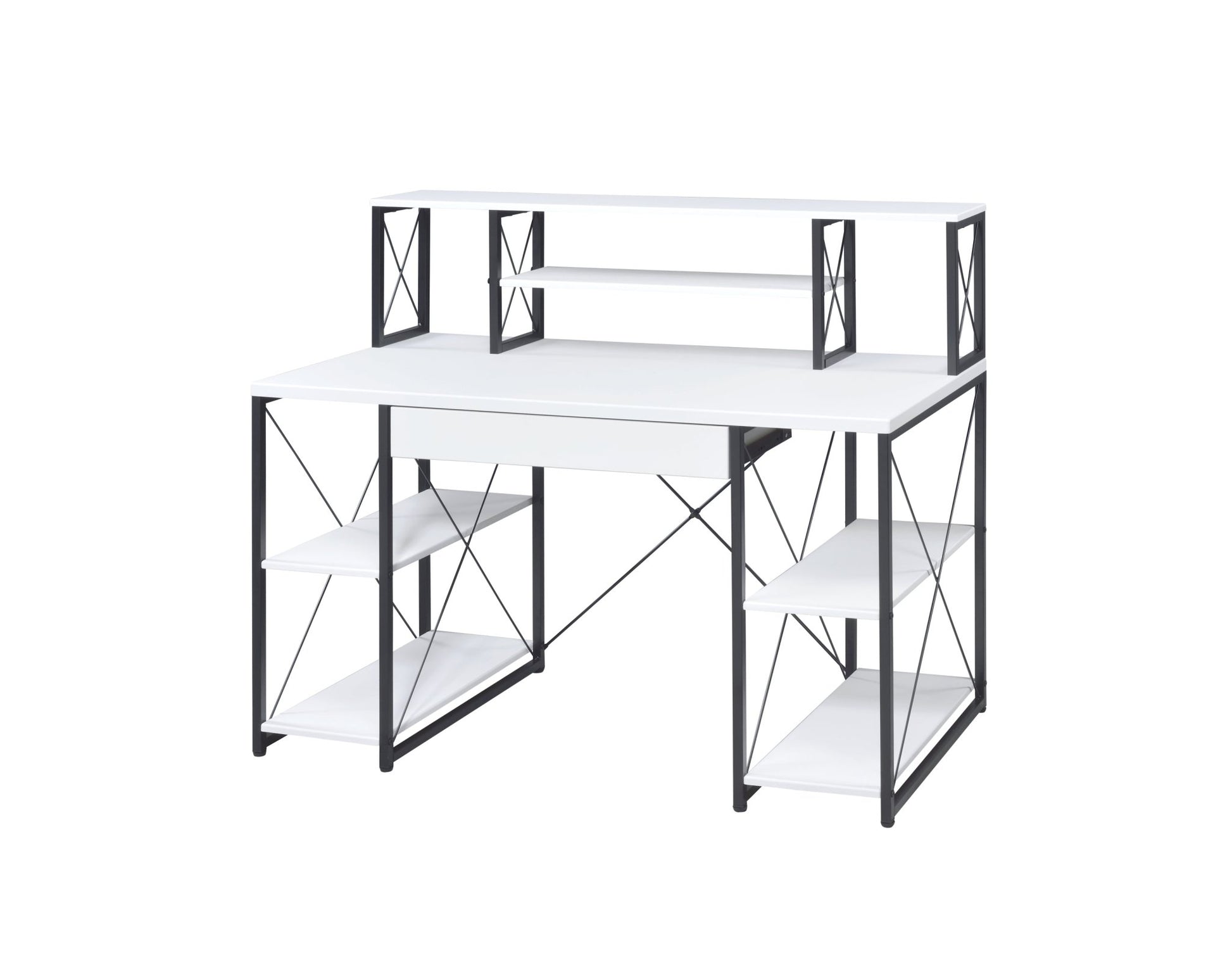 Amiel All Purpose White Finish Writing Desk - 1st Choice Furniture Direct