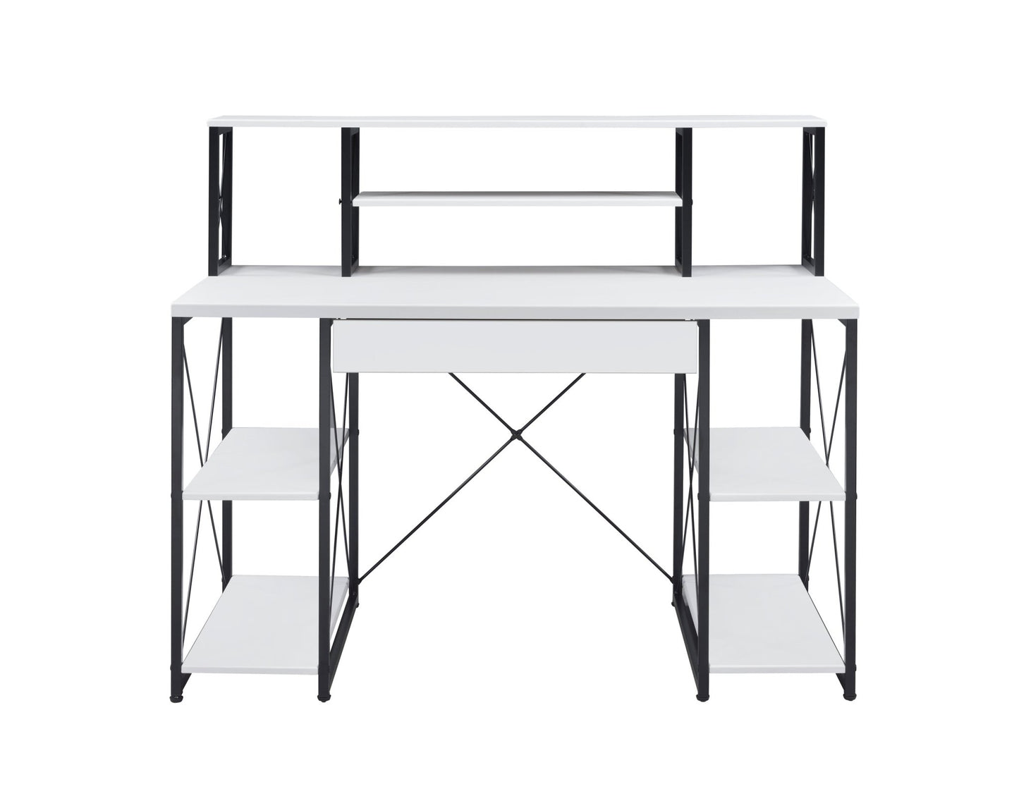 Amiel All Purpose White Finish Writing Desk - 1st Choice Furniture Direct