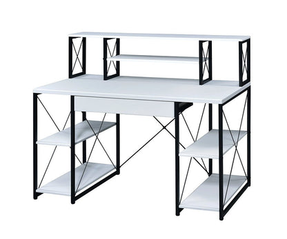 Amiel All Purpose White Finish Writing Desk - 1st Choice Furniture Direct