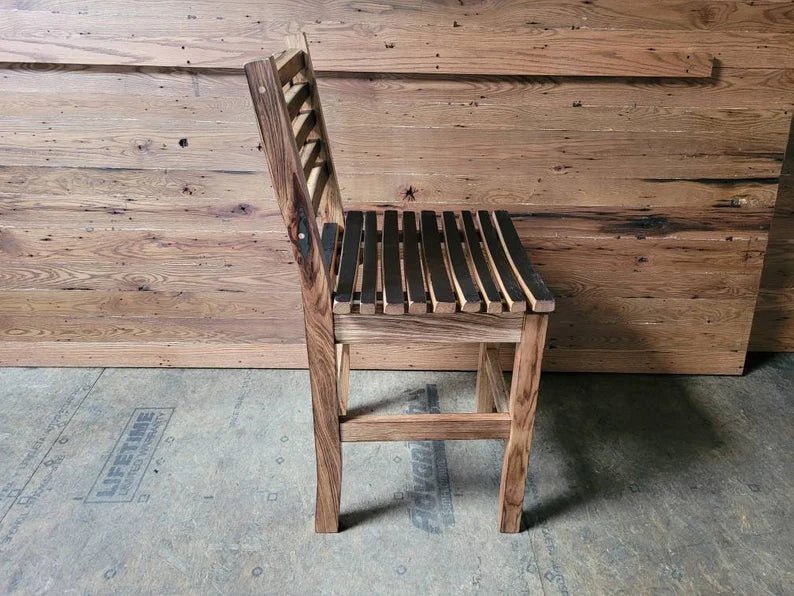 Amish Burnt Hickory Whiskey Barrel Stave Chair - 1st Choice Furniture Direct