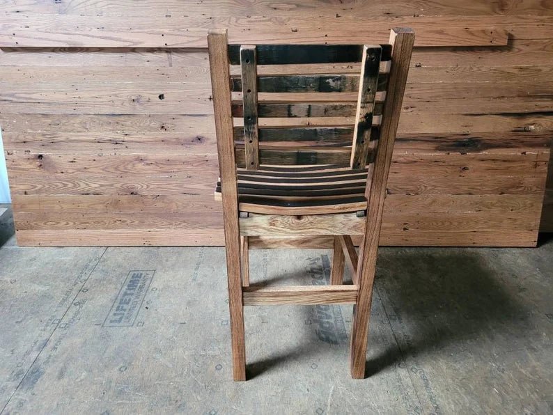 Amish Burnt Hickory Whiskey Barrel Stave Chair - 1st Choice Furniture Direct
