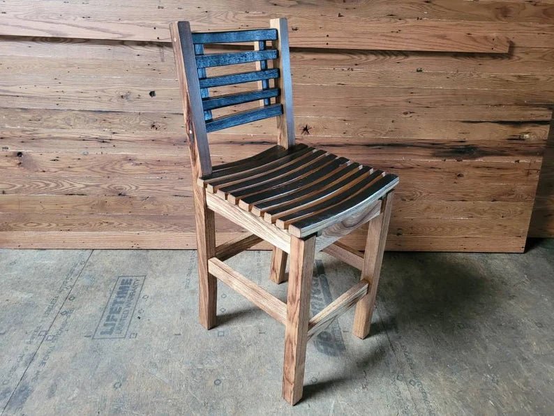 Amish Burnt Hickory Whiskey Barrel Stave Chair - 1st Choice Furniture Direct