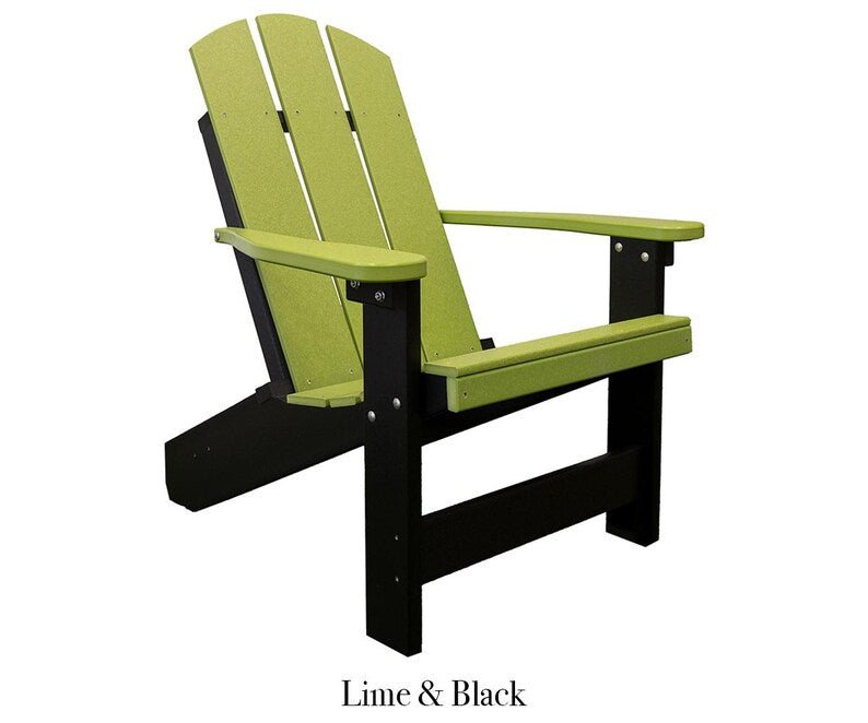Amish Handcrafted Poly Adirondack Chair Outdoor Patio Chair - 1st Choice Furniture Direct
