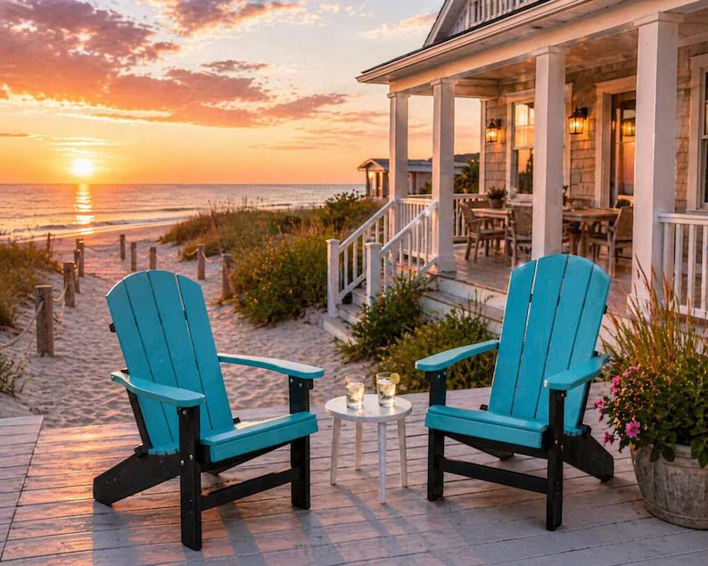 Amish Handcrafted Poly Adirondack Chair Outdoor Patio Chair - 1st Choice Furniture Direct