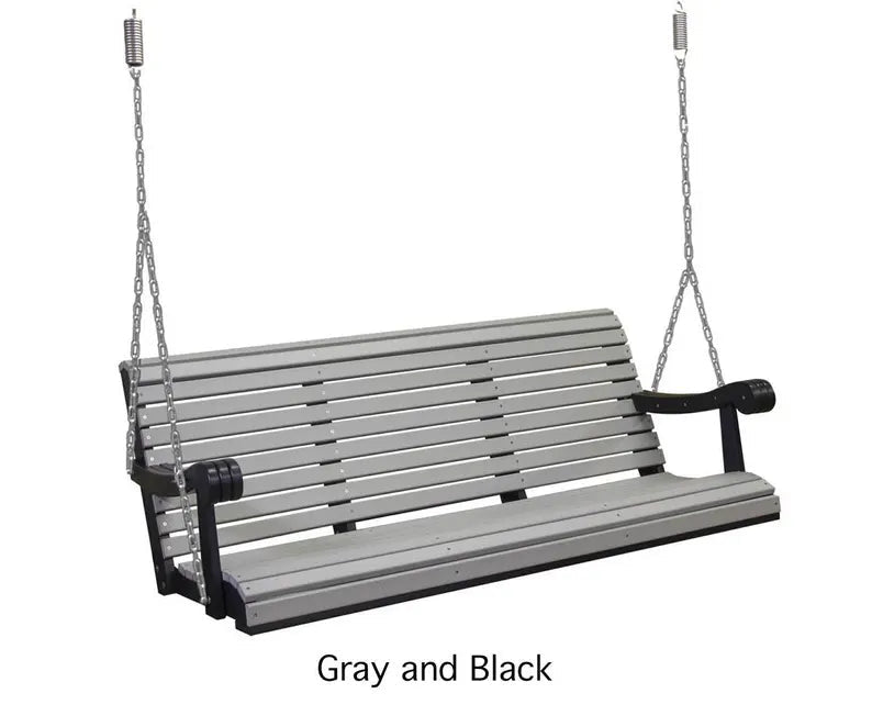 Amish Handcrafted Poly Porch Swing 64 Inch Outdoor Swing - 1st Choice Furniture Direct