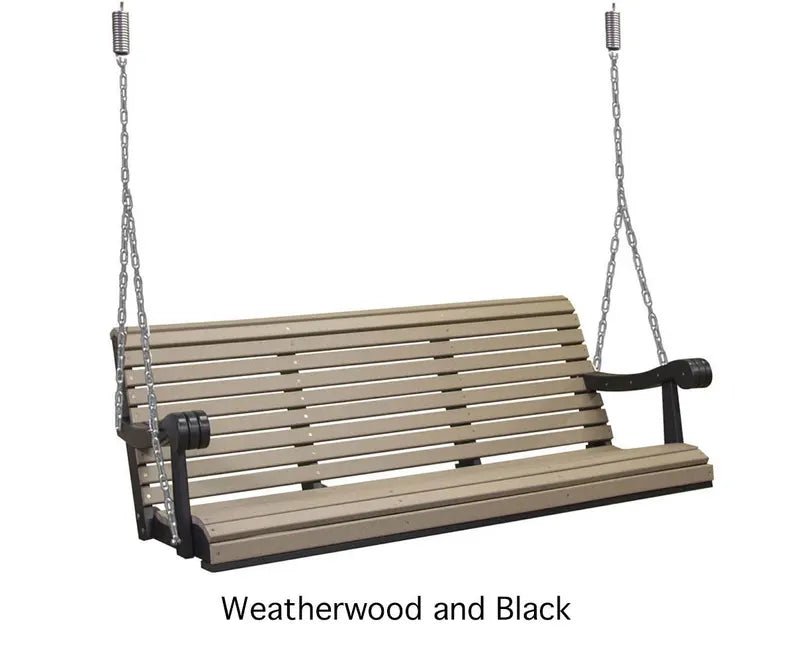 Amish Handcrafted Poly Porch Swing 64 Inch Outdoor Swing - 1st Choice Furniture Direct