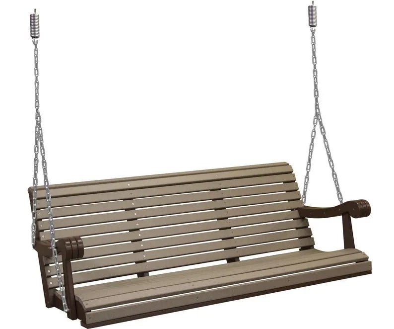Amish Handcrafted Poly Porch Swing 64 Inch Outdoor Swing - 1st Choice Furniture Direct