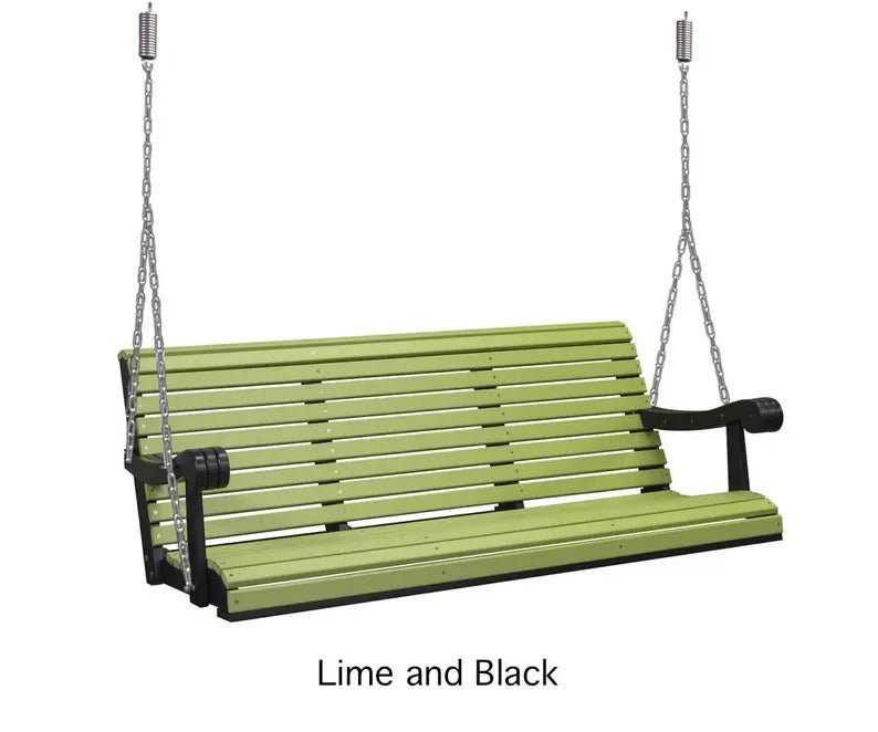 Amish Handcrafted Poly Porch Swing 64 Inch Outdoor Swing - 1st Choice Furniture Direct