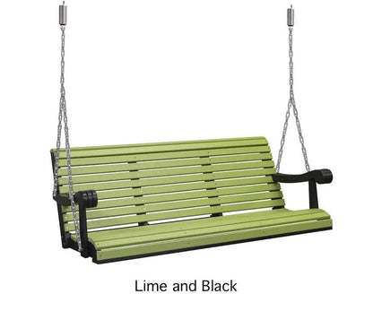 Amish Handcrafted Poly Porch Swing 64 Inch Outdoor Swing - 1st Choice Furniture Direct