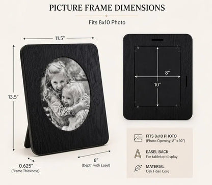 Amish Handmade 8x10 Oak Fiber Core Picture Frame – Farmhouse Wall & Table Display - 1st Choice Furniture Direct