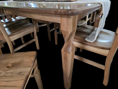Amish Hickory 7 Piece Dining Set with Twisted Legs | Solid Wood Dining Table & Chairs - 1st Choice Furniture Direct