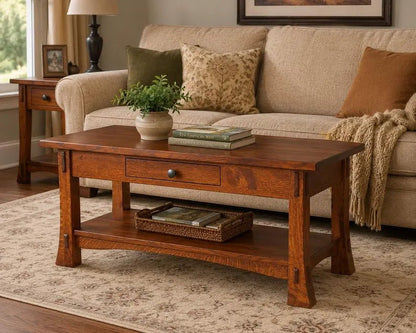 Amish Mission Style Coffee Table and End Table Set - 1st Choice Furniture Direct