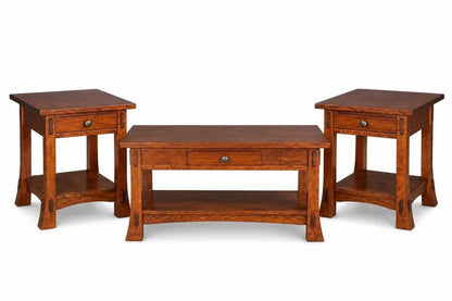 Amish Mission Style Coffee Table and End Table Set - 1st Choice Furniture Direct