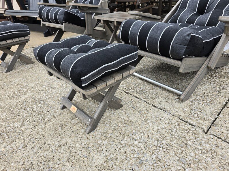 Amish Poly Reclining Adirondack Chair Set with Table & Footrests - 1st Choice Furniture Direct