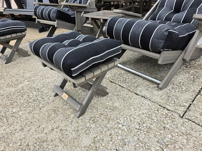 Amish Poly Reclining Adirondack Chair Set with Table & Footrests - 1st Choice Furniture Direct