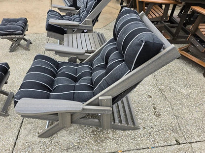 Amish Poly Reclining Adirondack Chair Set with Table & Footrests - 1st Choice Furniture Direct