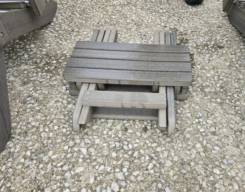 Amish Poly Reclining Adirondack Chair Set with Table & Footrests - 1st Choice Furniture Direct