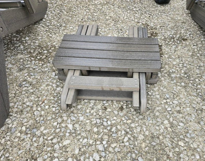 Amish Poly Reclining Adirondack Chair Set with Table & Footrests - 1st Choice Furniture Direct