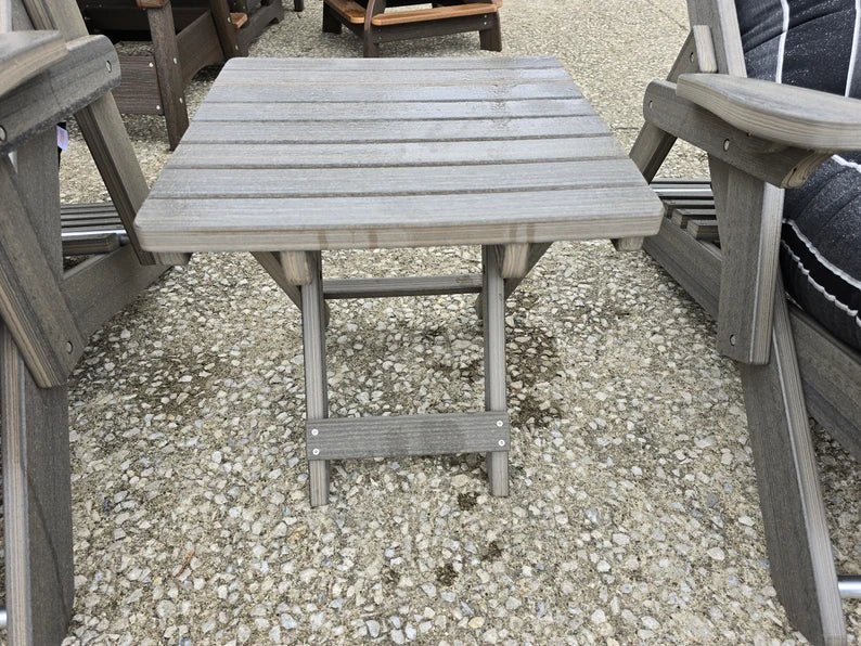Amish Poly Reclining Adirondack Chair Set with Table & Footrests - 1st Choice Furniture Direct