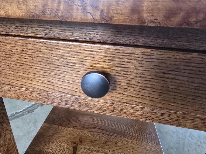 Amish Quarter Sawn Oak Mission End Table with Drawer - 1st Choice Furniture Direct