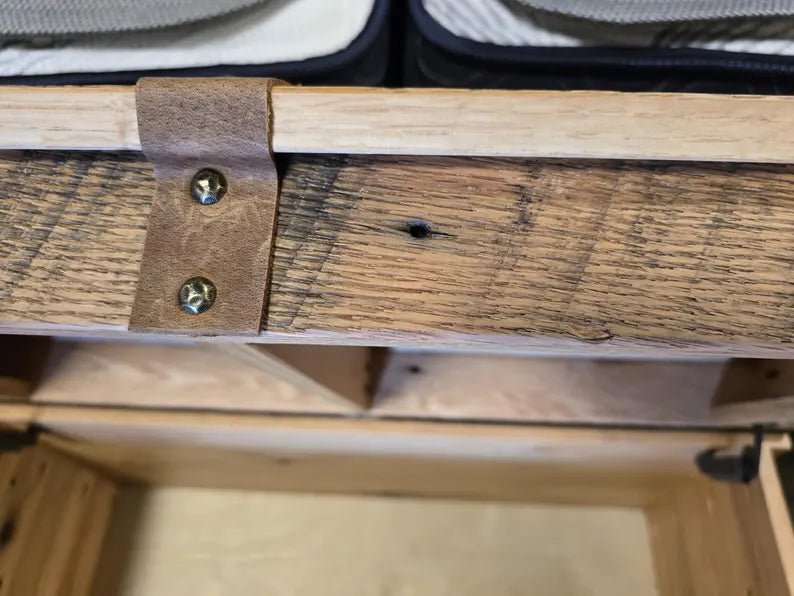 Amish Reclaimed Barn Wood Trunk – Rustic Storage Chest with Leather Straps - 1st Choice Furniture Direct
