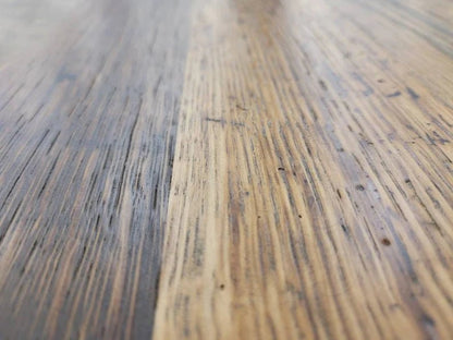 Amish Reclaimed Barnwood Dining Set with Bench | Western Railway - 1st Choice Furniture Direct