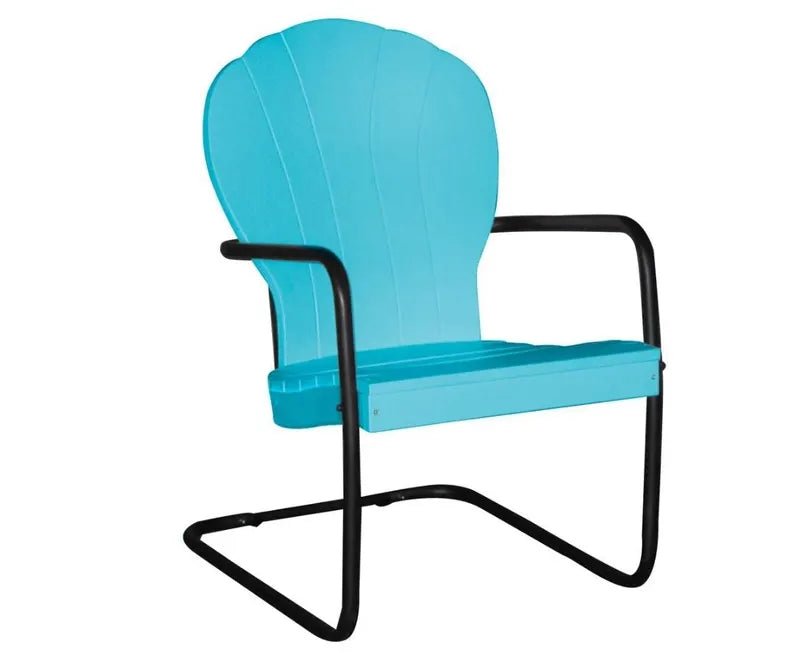 Amish Retro Poly Patio Chair Set with Side Table - 1st Choice Furniture Direct