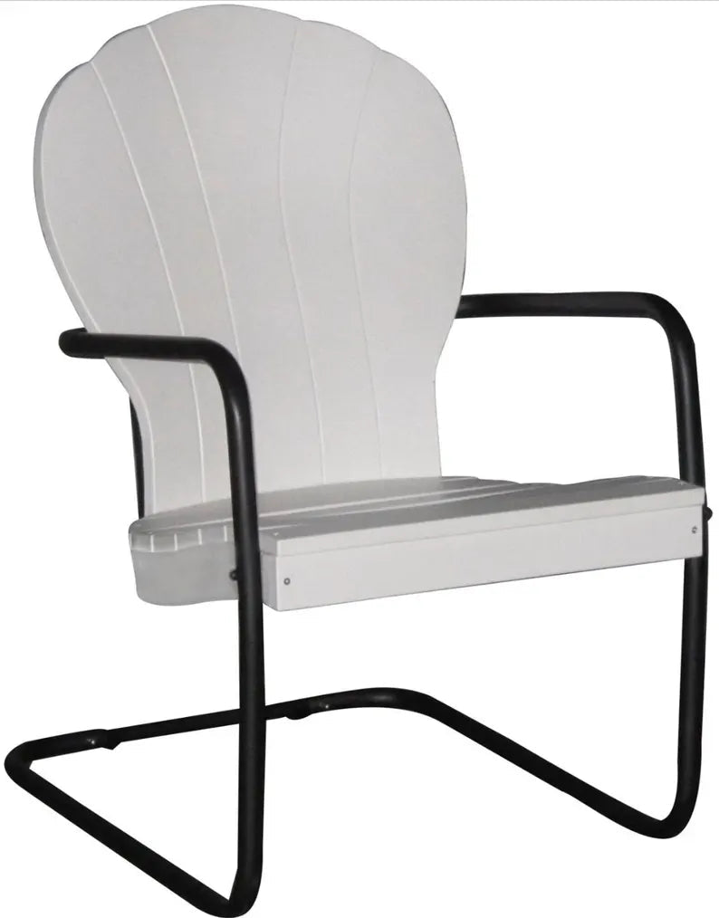 Amish Retro Poly Patio Chair Set with Side Table - 1st Choice Furniture Direct