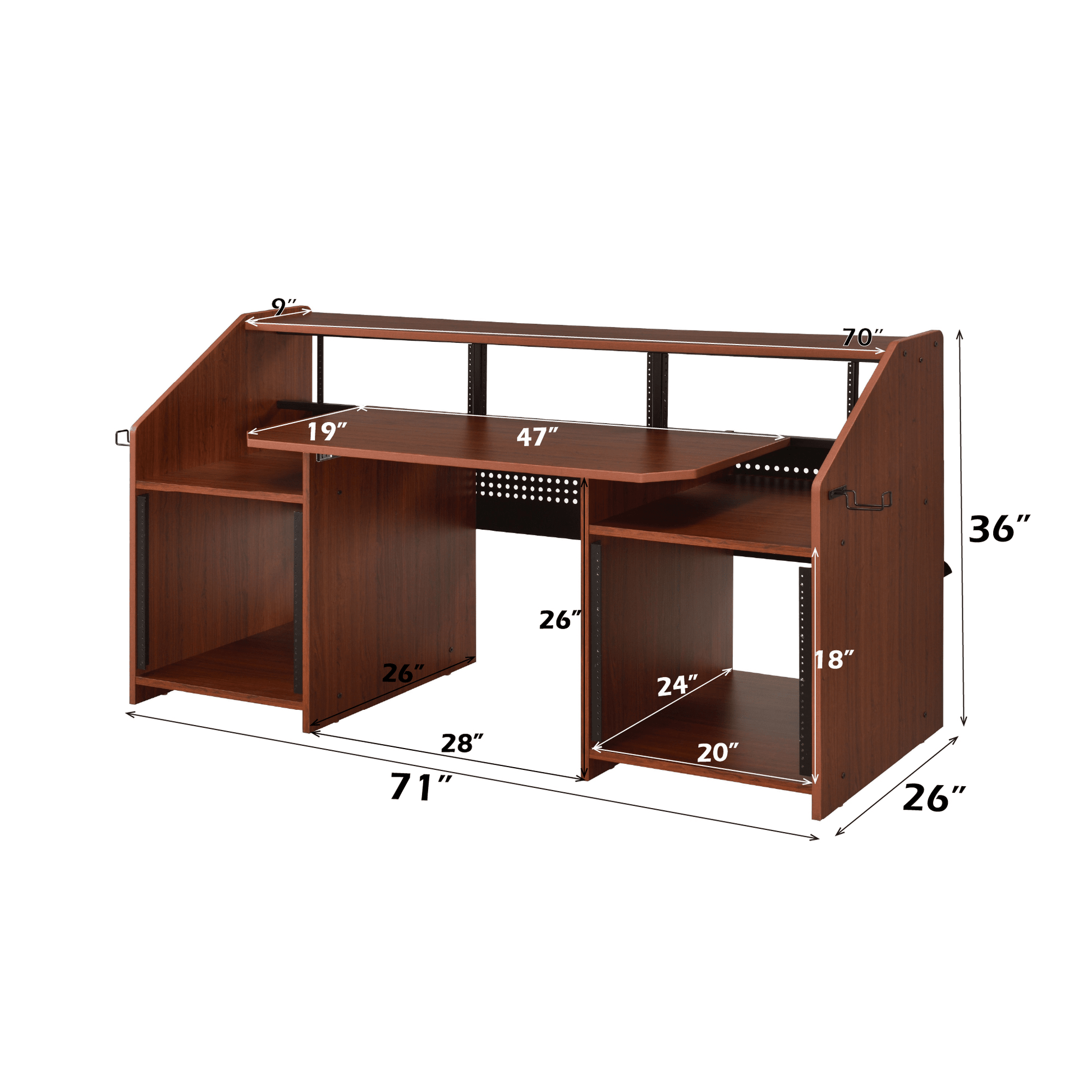 Annette Cherry Finish Music Desk - 1st Choice Furniture Direct