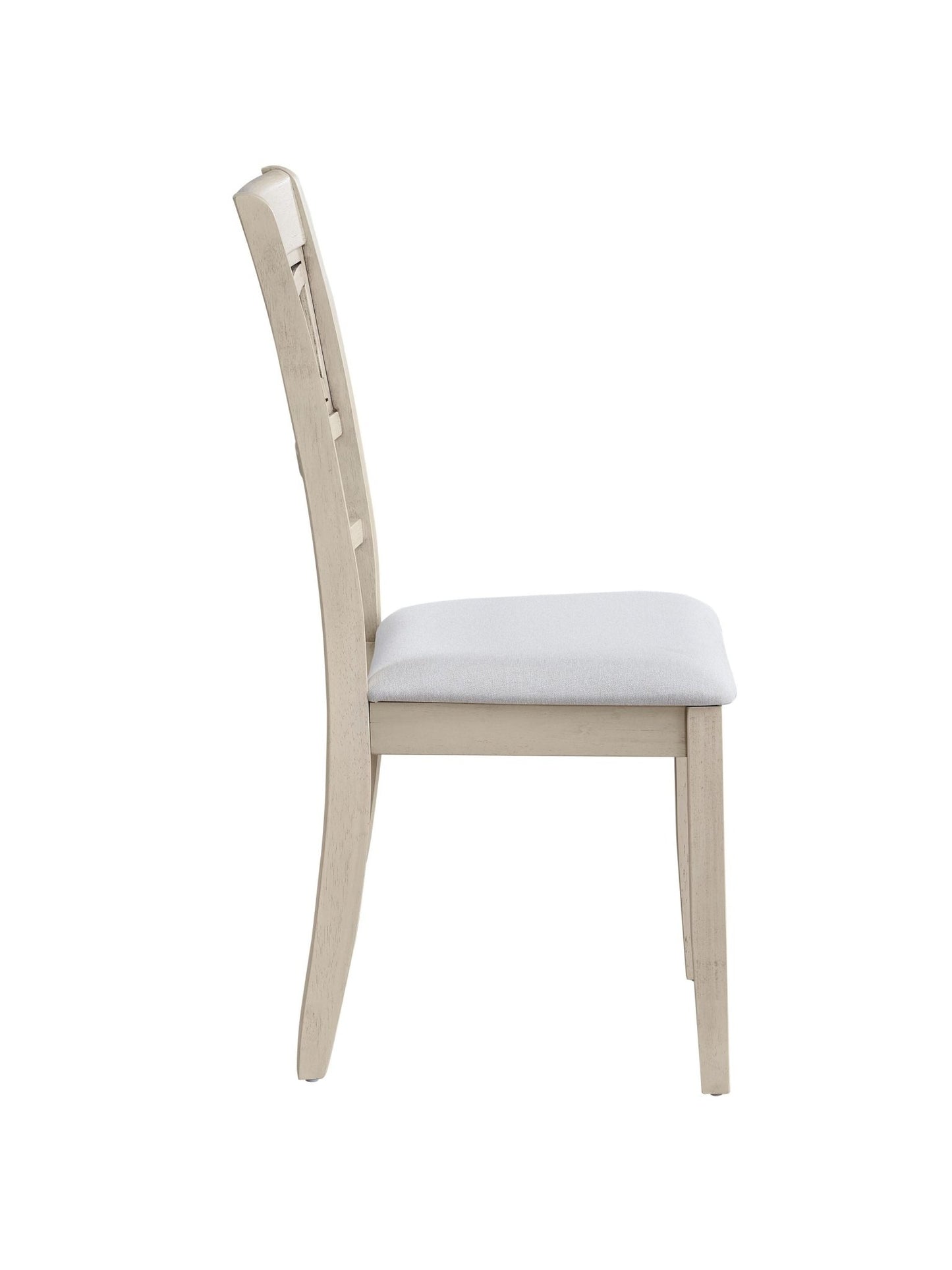Antique Gray Linen Dining Chair with Padded Seat - 1st Choice Furniture Direct