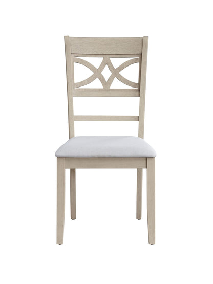 Antique Gray Linen Dining Chair with Padded Seat - 1st Choice Furniture Direct