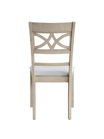 Antique Gray Linen Dining Chair with Padded Seat - 1st Choice Furniture Direct