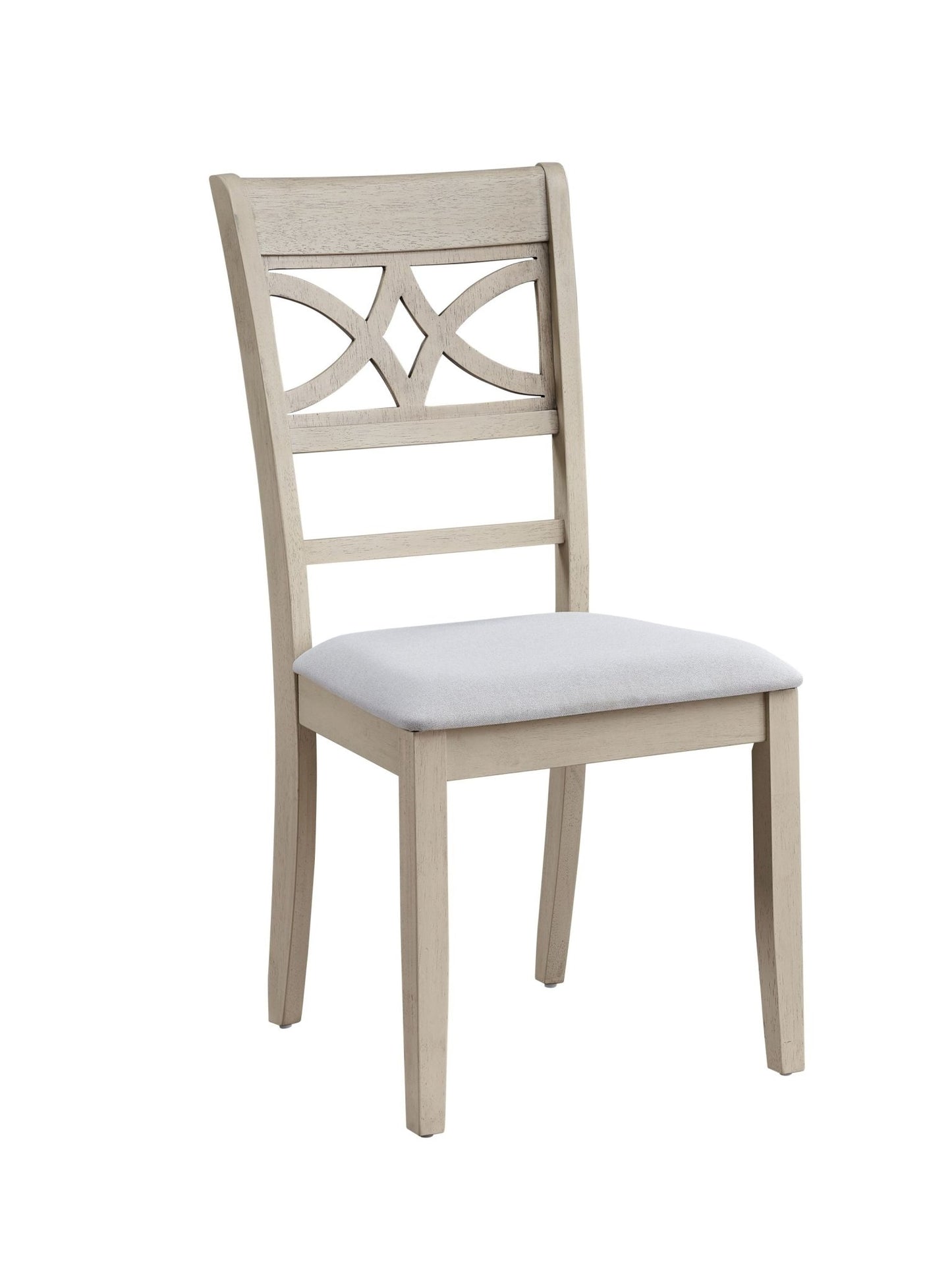 Antique Gray Linen Dining Chair with Padded Seat - 1st Choice Furniture Direct