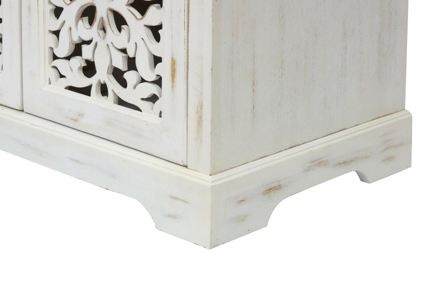 Antique White Buffet Cabinet with Storage | Rustic Farmhouse Accent Cabinet - 1st Choice Furniture Direct