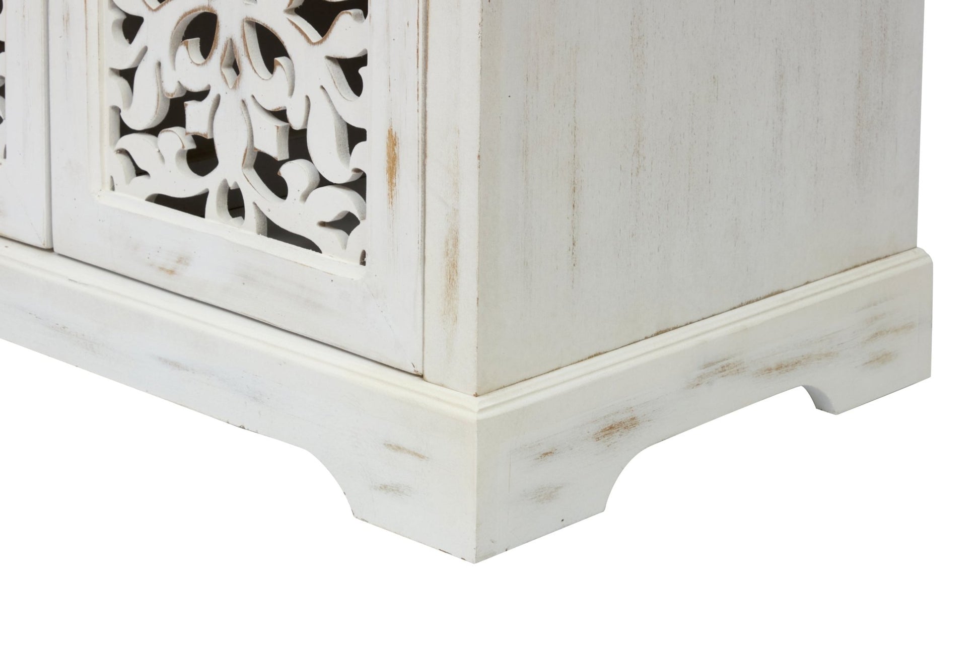 Antique White Buffet Cabinet with Storage | Rustic Farmhouse Accent Cabinet - 1st Choice Furniture Direct