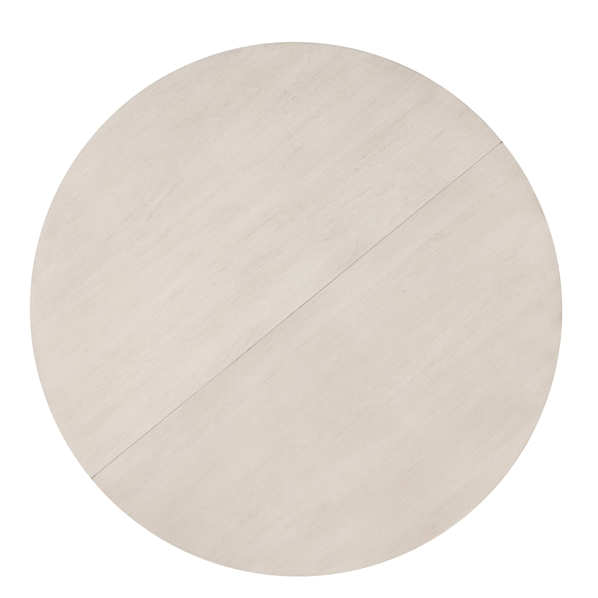 Antique White Modern Dining Table Set for 4 with Round Table and Chairs, Solid Wood & MDF - 1st Choice Furniture Direct