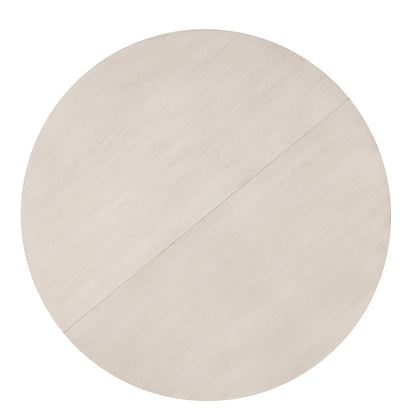 Antique White Modern Dining Table Set for 4 with Round Table and Chairs, Solid Wood & MDF - 1st Choice Furniture Direct