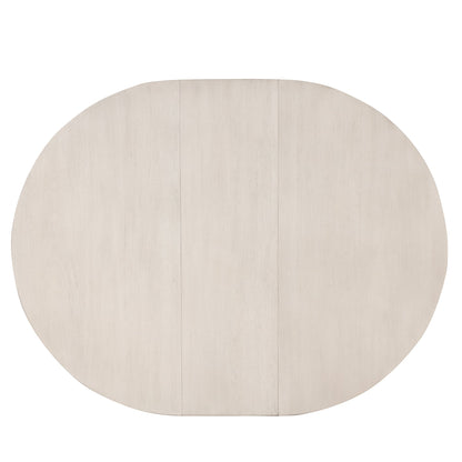 Antique White Modern Dining Table Set for 4 with Round Table and Chairs, Solid Wood & MDF - 1st Choice Furniture Direct