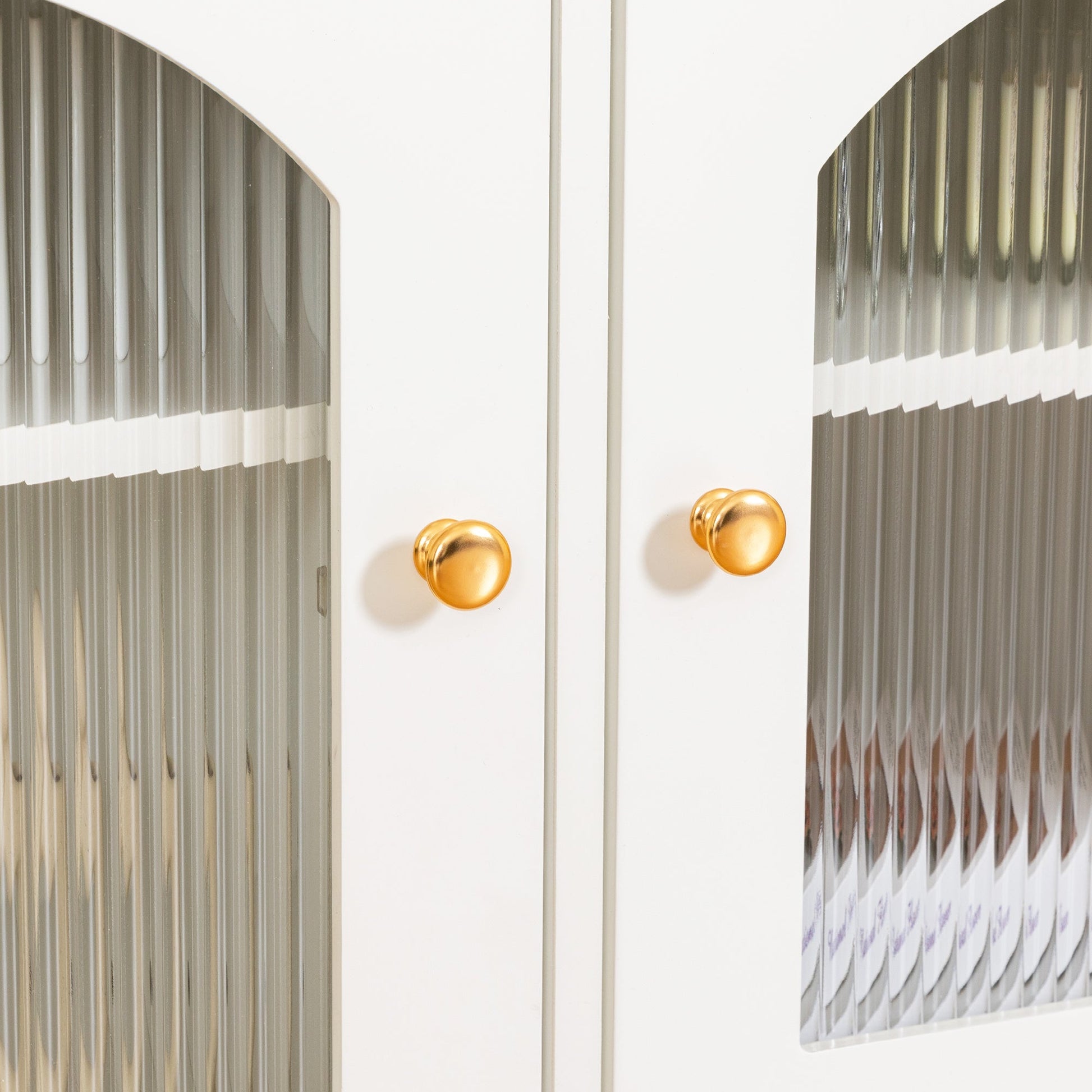 Antique White Stylish TV Cabinet Entertainment Center with Solid Wood Frame and Changhong Glass Door - 1st Choice Furniture Direct