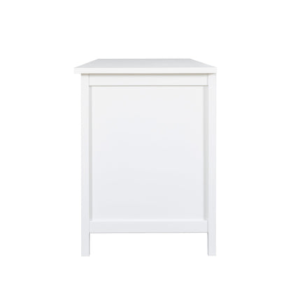 Antique White Stylish TV Cabinet Entertainment Center with Solid Wood Frame and Changhong Glass Door - 1st Choice Furniture Direct