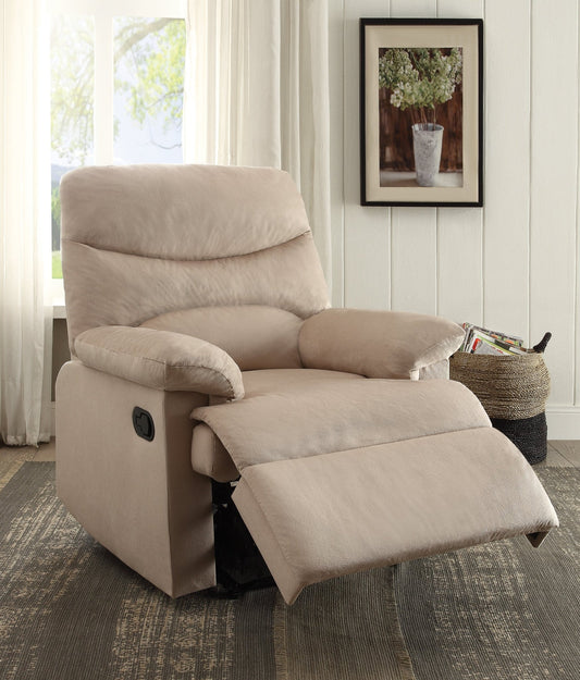 Arcadia Beige Woven Fabric Motion Recliner - 1st Choice Furniture Direct