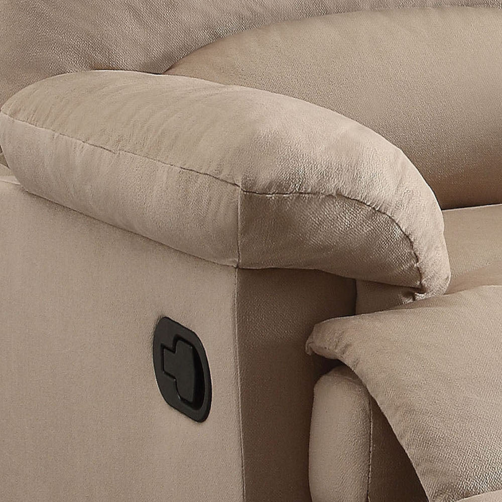 Arcadia Beige Woven Fabric Motion Recliner - 1st Choice Furniture Direct