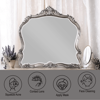 Ariadne Antique Platinum Finish Mirror - 1st Choice Furniture Direct