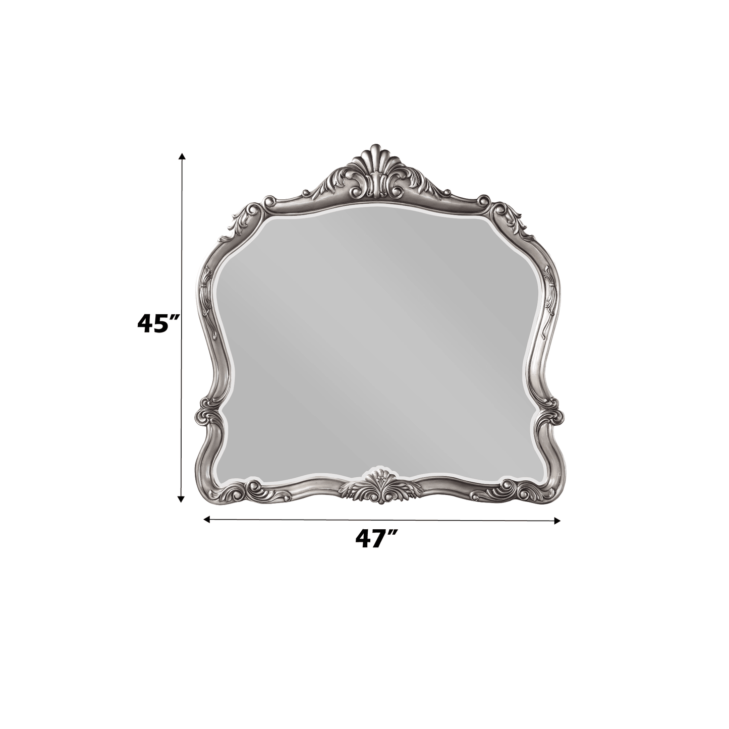 Ariadne Antique Platinum Finish Mirror - 1st Choice Furniture Direct